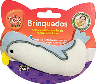 Brinquedo Pelúcia Tex Brasil Mini Pingui Branco com Catnip para Gatos - Tam. Único