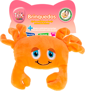 Brinquedo Pelúcia Tex Brasil Siri Laranja para Cães - Tam. Único