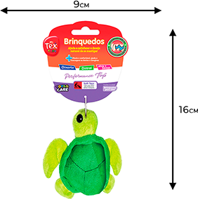 Brinquedo Pelúcia Tex Brasil Tartaruga Verde para Cães - Tam. Único