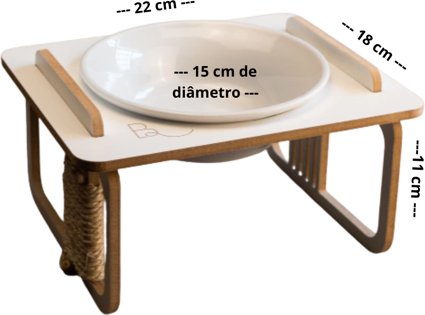 Comedouro Bastet Hórus para Cães Branco - Tam. Único