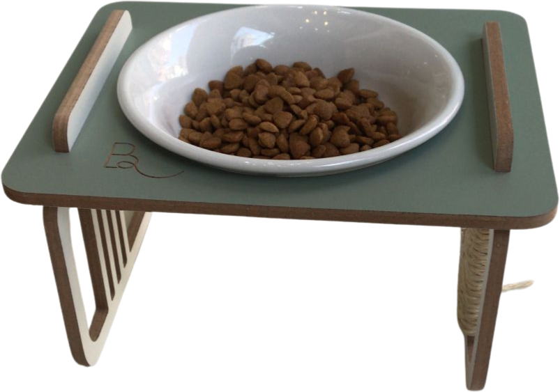 Comedouro Bastet Hórus para Cães Verde - Tam. Único
