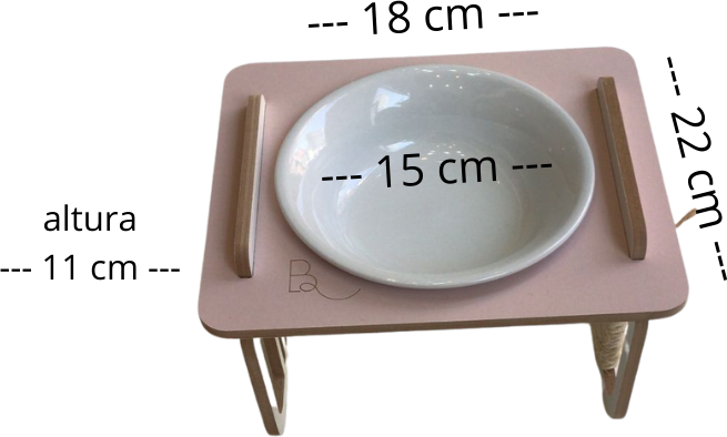 Comedouro Bastet Hórus para Cães Rosa - Tam. Único