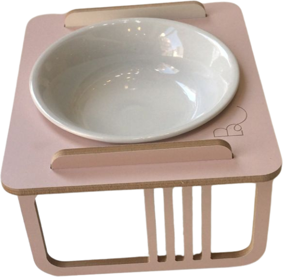 Comedouro Bastet Hórus para Cães Rosa - Tam. Único