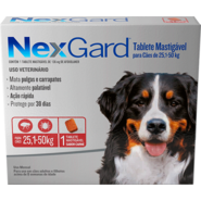 Antipulgas e Carrapatos NexGard 136 mg para Cães de 25,1 a 50Kg - 1 Tablete
