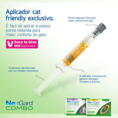 Antiparasitário Nexgard Combo para Gatos de 0,8 Kg a 2,5 Kg