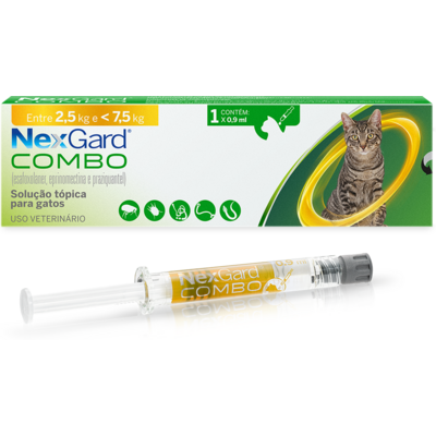 Antiparasitário Nexgard Combo para Gatos de 2,5 Kg a 7,5 Kg - 1 Aplicador
