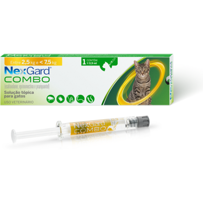 Antiparasitário Nexgard Combo para Gatos de 2,5 Kg a 7,5 Kg - 1 Aplicador
