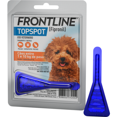 Antipulgas e Carrapatos Frontline Top Spot para Cães de 1 a 10 Kg - 1 Unidade

