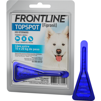 Antipulgas e Carrapatos Frontline Top Spot para Cães de 10 a 20 Kg - 1 Unidade
