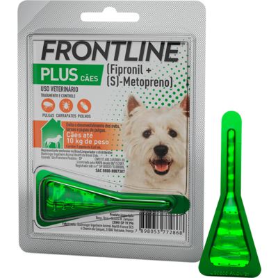 Antipulgas e Carrapatos Frontline Plus para Cães de 1 a 10 Kg