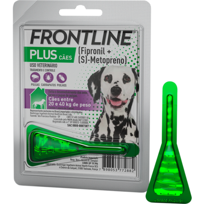 Antipulgas e Carrapatos Frontline Plus para Cães de 20 a 40 Kg