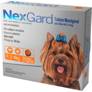 Antipulgas e Carrapatos NexGard 11,3 mg para Cães de 2 a 4Kg - 1 Tablete