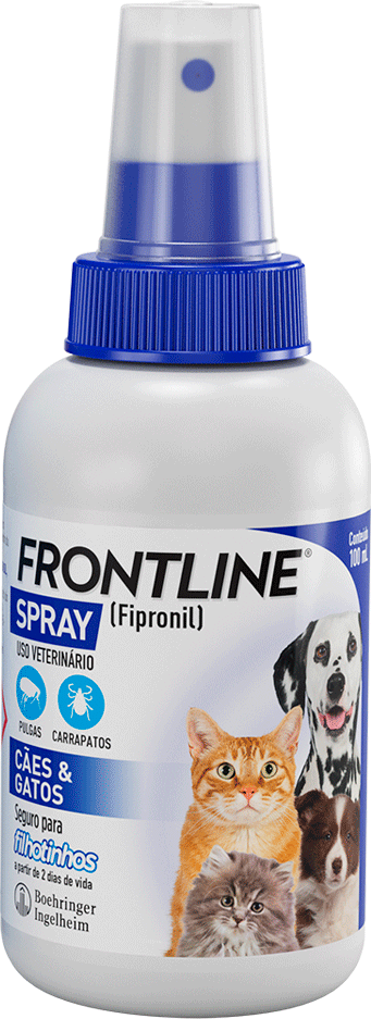 Antipulgas e Carrapatos Frontline Spray para Cães e Gatos - 100 mL