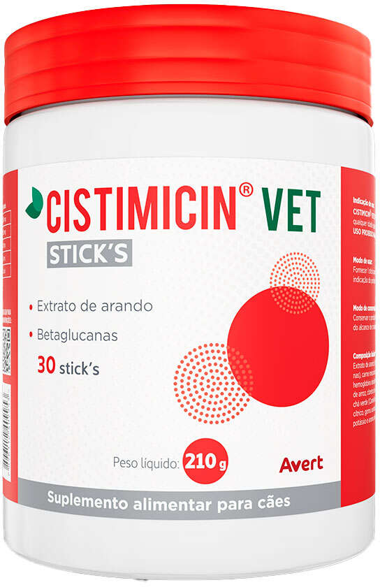 Suplemento Alimentar Avert Cistimicin Vet Stick's para Cães - 210 g