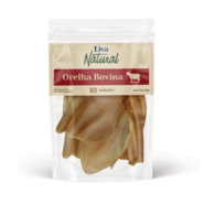 Petisco Mastigável Liva Natural Orelha Bovina para cães - 5 Unidades