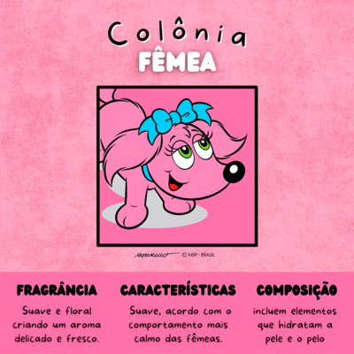 Colônia Turma da Mônica Pets Fêmea para Cães e Gatos