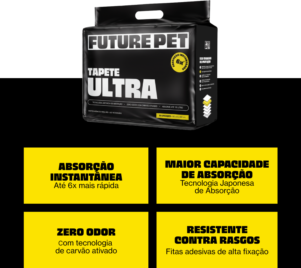 Tapete Higiênico Ultra Future Pet para Cães - 30 Unidades
