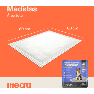 Tapete Higiênico Meau Premium com Carvão Ativado para Cães