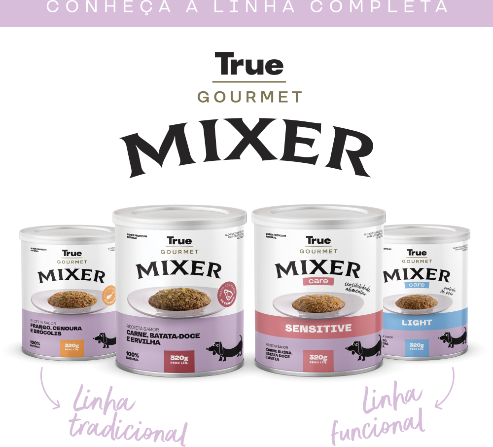 Ração Úmida True Mixer Carne, Batata Doce e Ervilha para Cães - 320 g