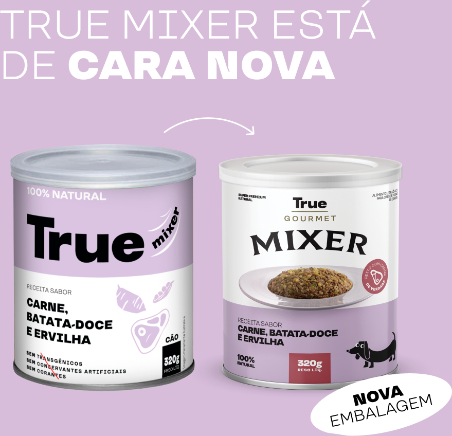 Ração Úmida True Mixer Carne, Batata Doce e Ervilha para Cães - 320 g