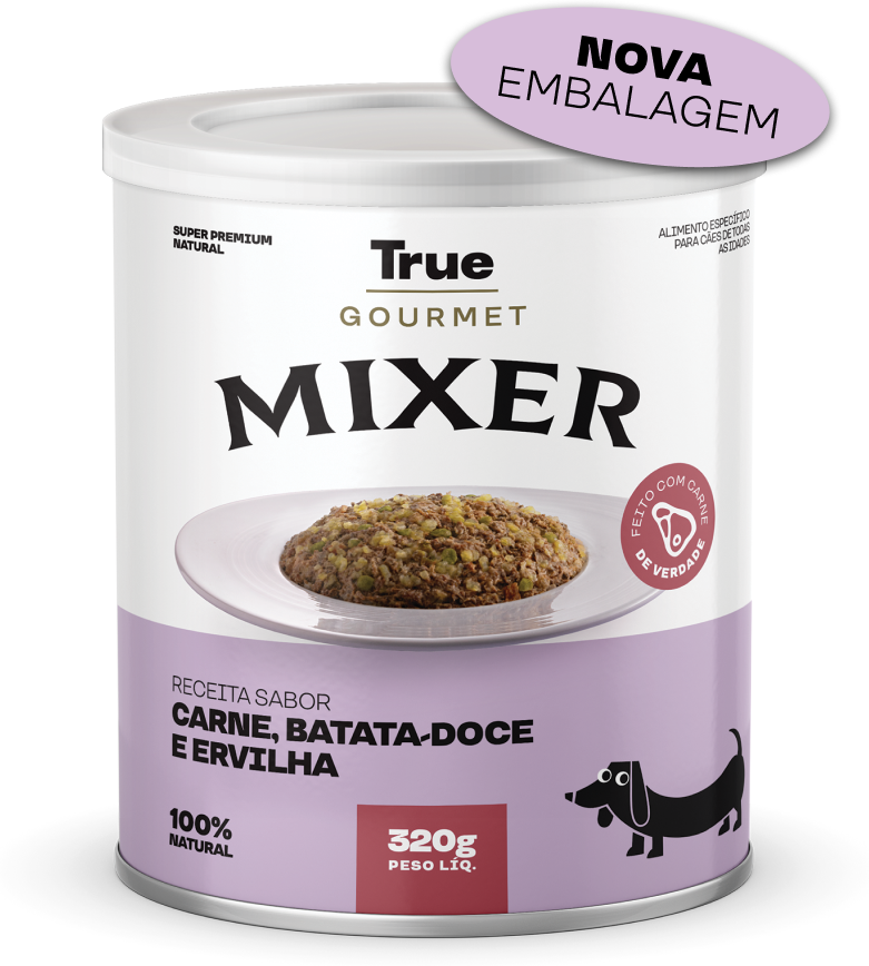 Ração Úmida True Mixer Carne, Batata Doce e Ervilha para Cães - 320 g