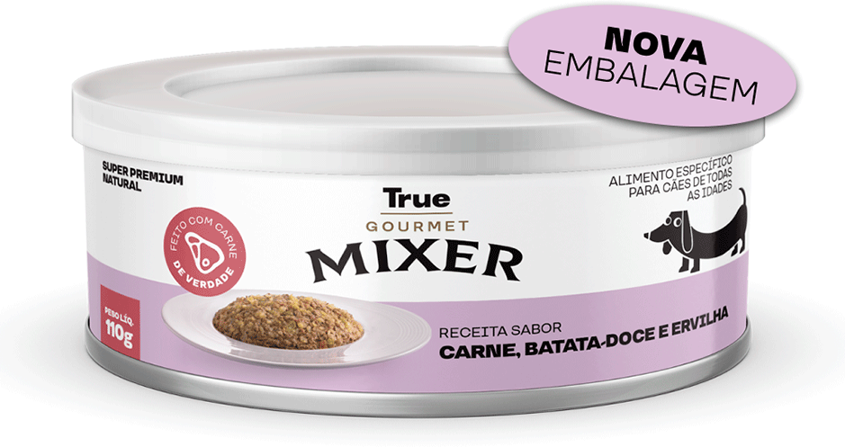 Ração Úmida True Mixer Carne, Batata Doce e Ervilha para Cães - 110 g
