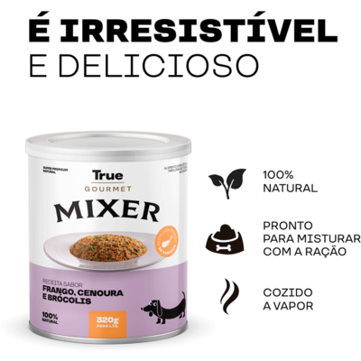 Ração Úmida True Mixer Frango, Cenoura e Brócolis para Cães