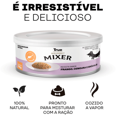 Ração Úmida True Mixer Frango, Cenoura e Brócolis para Cães