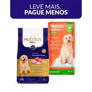 Kit Ração Seca Nutrilus + Tapete Higiênico Meau Cheirinho Cítrico - KIT