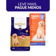 Kit Ração Seca Nutrilus + Tapete Higiênico Meau - KIT