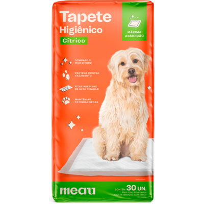 Tapete Higiênico Meau Cheirinho Cítrico para Cães