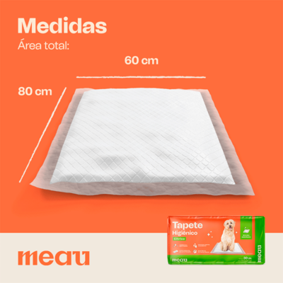 Tapete Higiênico Meau Cheirinho Cítrico para Cães