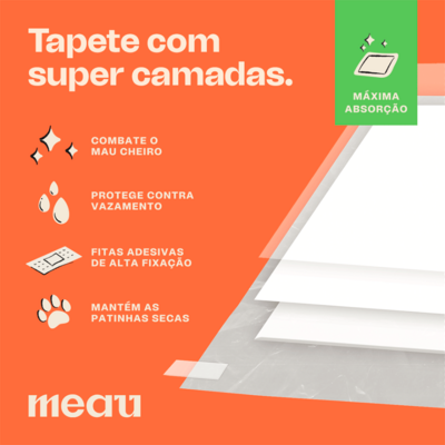 Tapete Higiênico Meau Cheirinho Cítrico para Cães