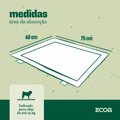 Tapete Higiênico Biodegradável Ecoa para Cães