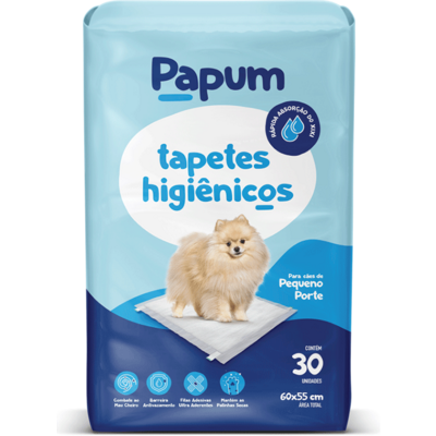 Tapete Higiênico Papum 60x55cm para Cães de Pequeno Porte