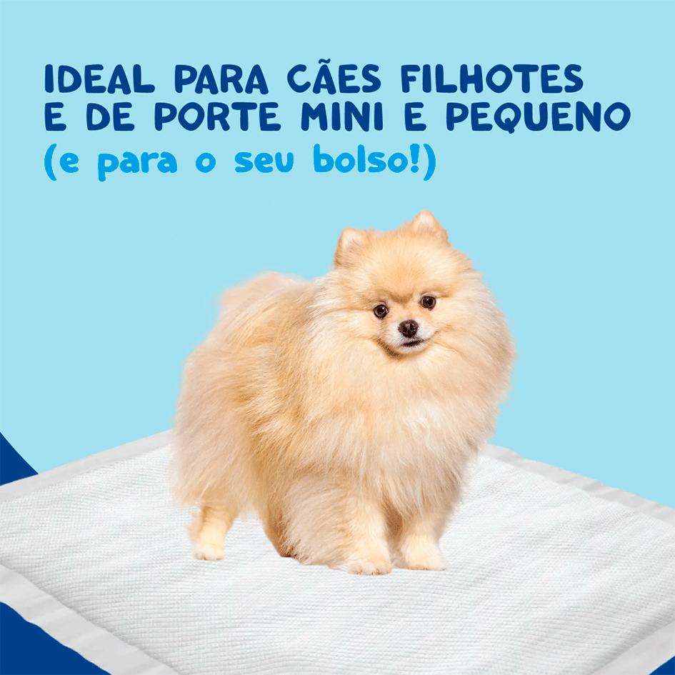 Tapete Higiênico Papum 60x55cm para Cães de Pequeno Porte - 30 Unidades