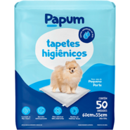 Tapete Higiênico Papum 60x55cm para Cães de Pequeno Porte - 50 Unidades