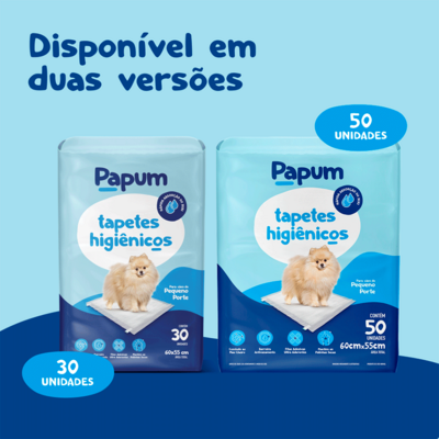 Tapete Higiênico Papum 60x55cm para Cães de Pequeno Porte