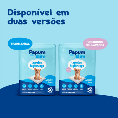 Tapete Higiênico Papum Econômico Slim 60x55cm para Cães de Porte Pequeno