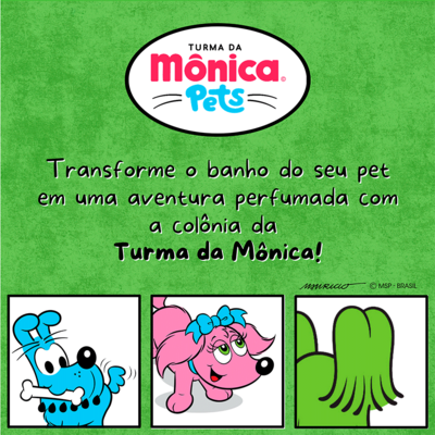 Colônia Turma da Mônica Pets Macho para Cães e Gatos