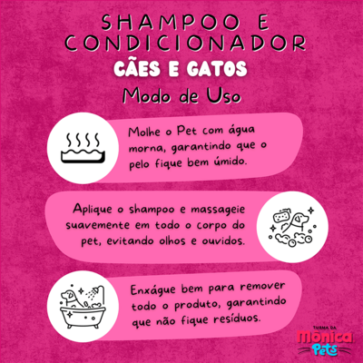 Condicionador Turma da Mônica Pets Neutro para Cães e Gatos