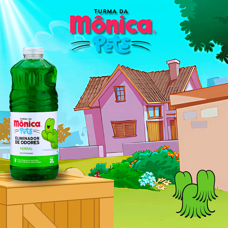 Eliminador de Odores Turma da Mônica Pets Herbal para Ambientes - 2 Litros