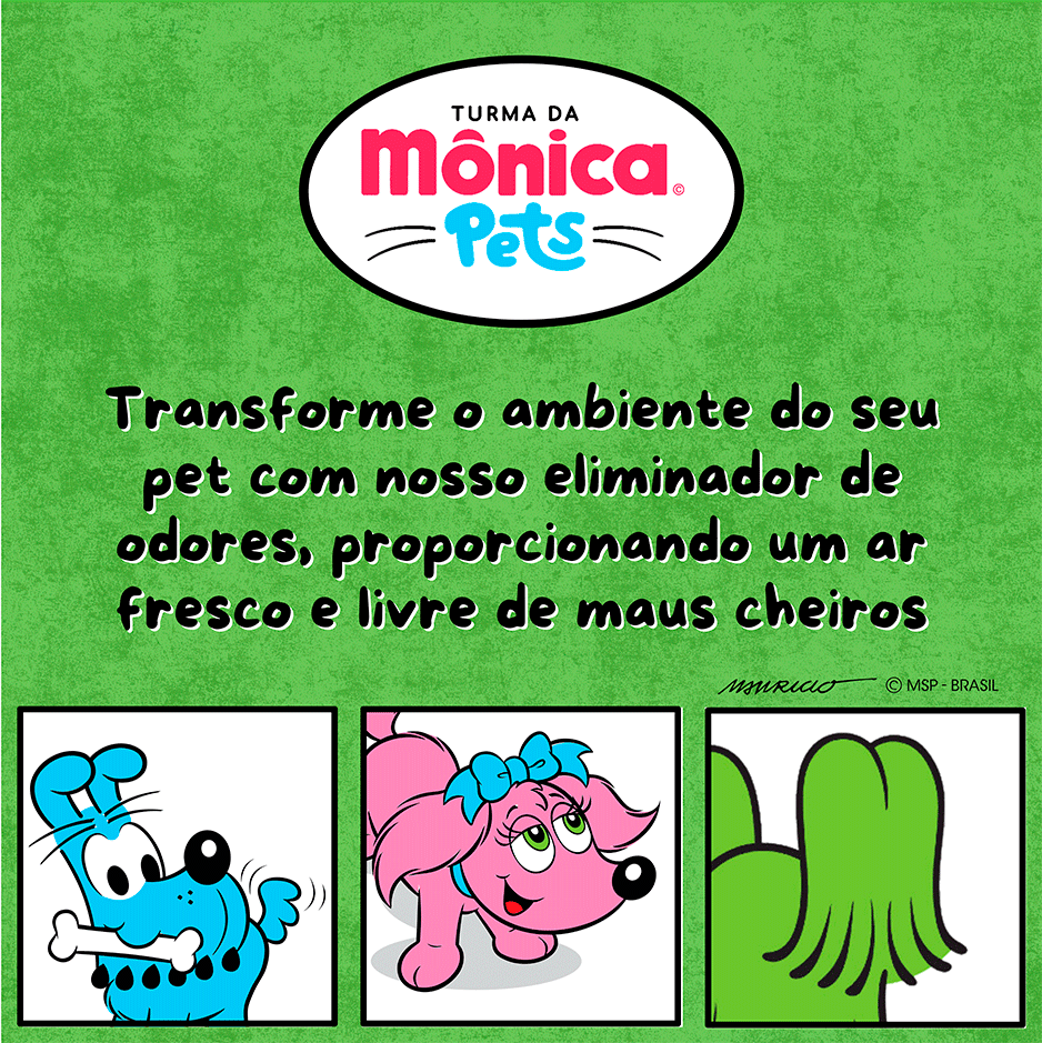 Eliminador de Odores Turma da Mônica Pets Herbal para Ambientes - 2 Litros