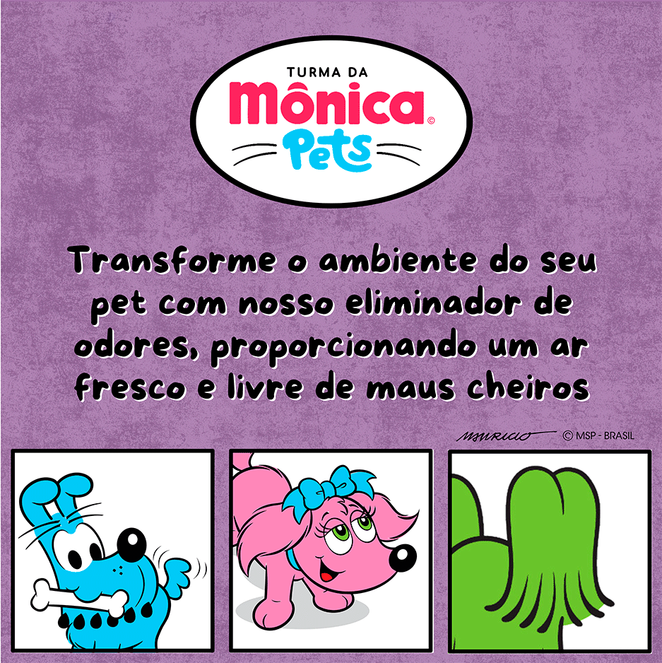 Eliminador de Odores Turma da Mônica Pets Lavanda para Ambientes - 2 Litros