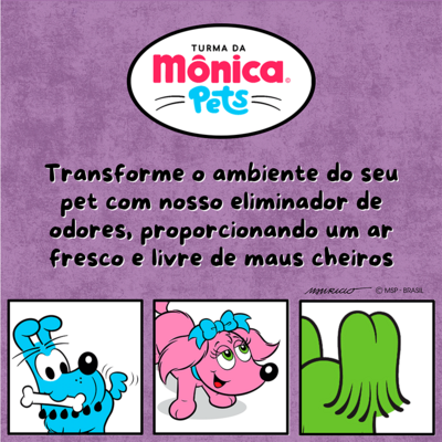 Eliminador de Odores Turma da Mônica Pets Lavanda para Ambientes