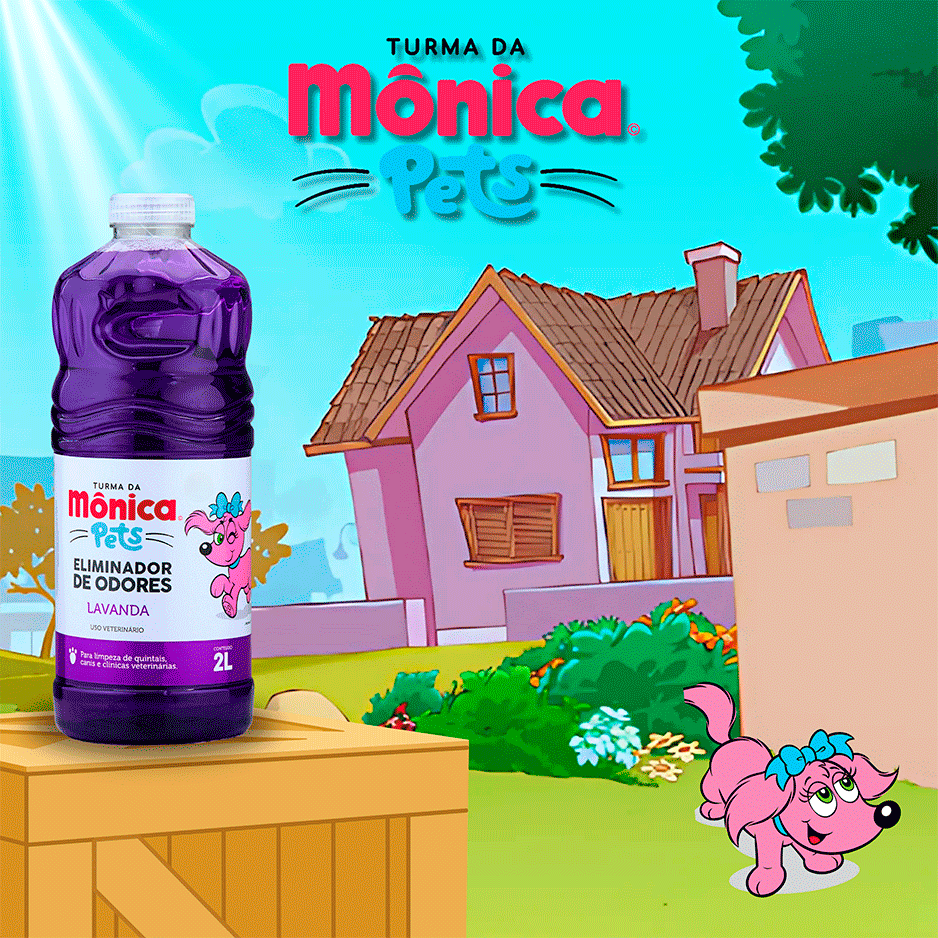 Eliminador de Odores Turma da Mônica Pets Lavanda para Ambientes - 2 Litros
