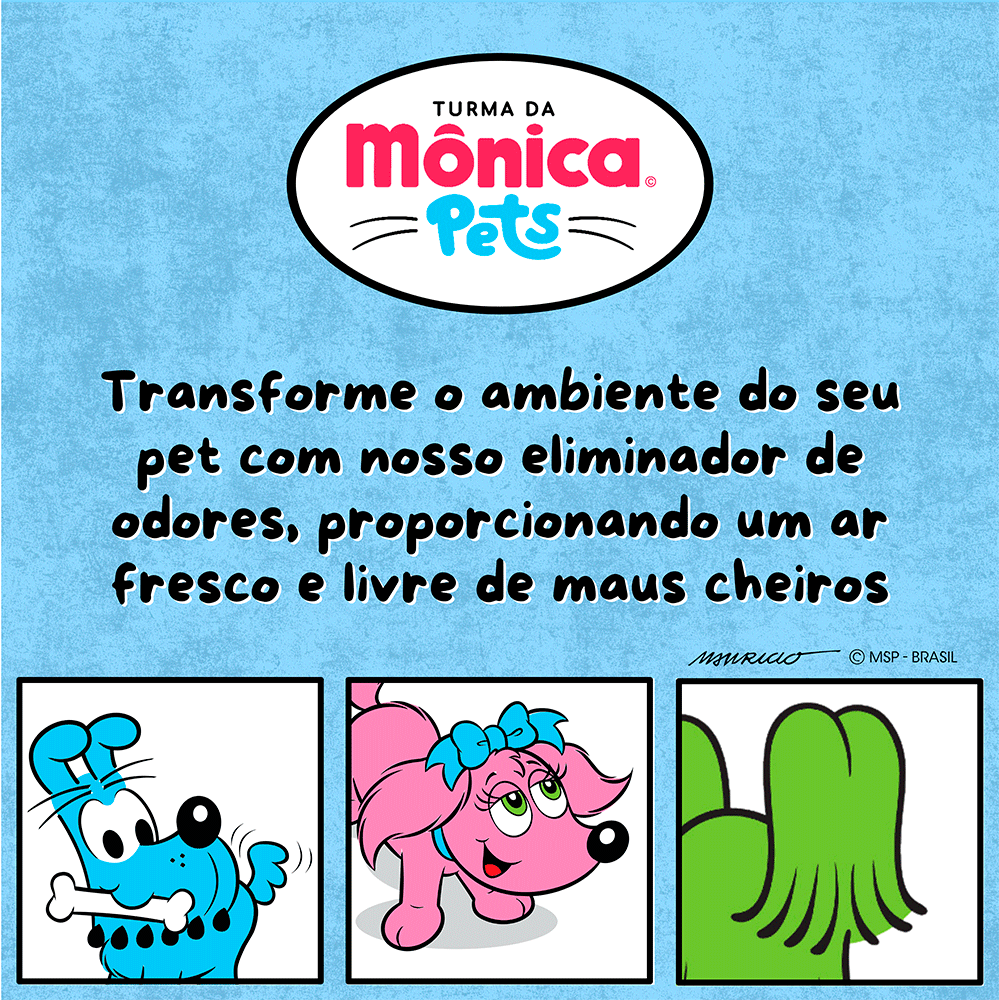 Eliminador de Odores Turma da Mônica Pets Marine para Ambientes - 2 Litros