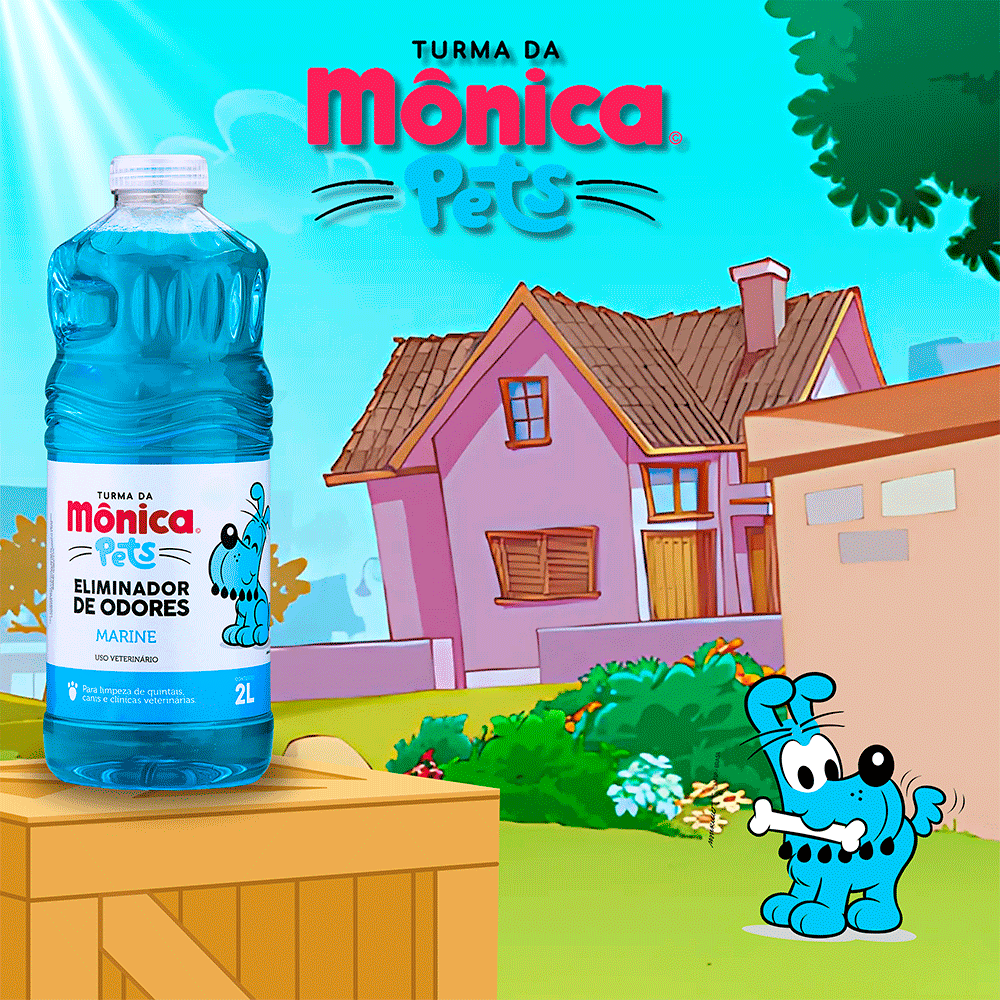 Eliminador de Odores Turma da Mônica Pets Marine para Ambientes - 2 Litros