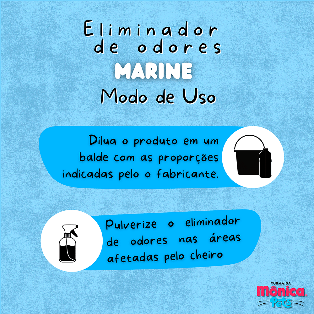 Eliminador de Odores Turma da Mônica Pets Marine para Ambientes - 2 Litros