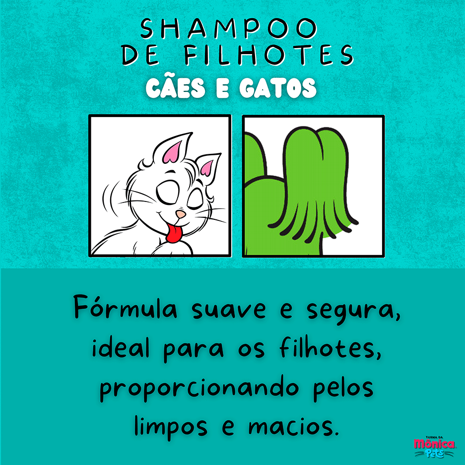 Shampoo Turma da Mônica Pets para Filhotes - 500 mL